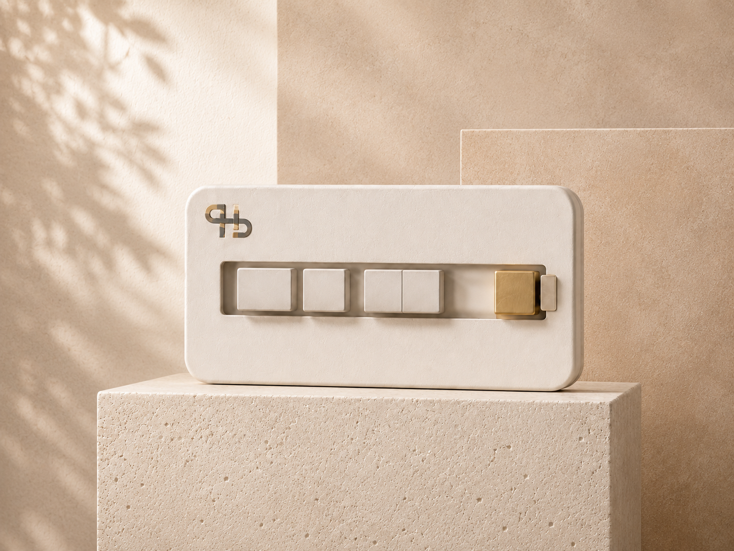 Habit Stacker product shown as a calm tactile routine object in a warm home setting